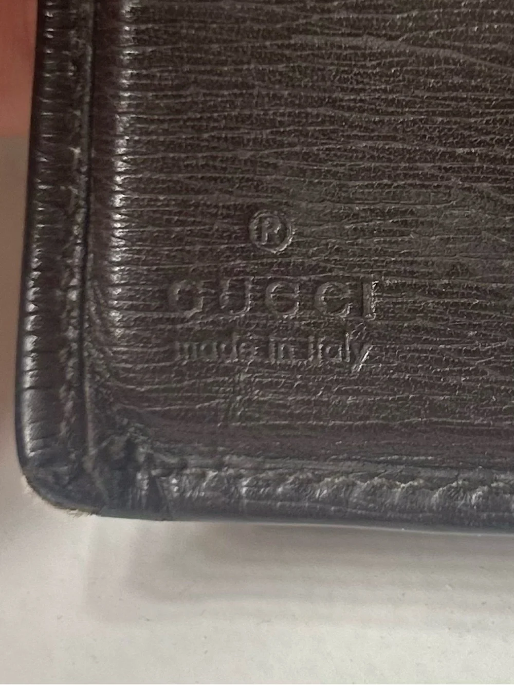 Vintage Gucci Dark Brown Leather G logo Bifold